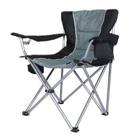 YSSOA Oversized Camping Folding Chair with Cup Holder, Side Cooler Bag, Heavy