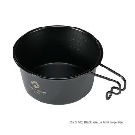 S362 picnic portable snow pull bowl steamer lattice steam drawer outdoor camping picnic stainless steel small dumpling steamer (Type: BKS360 Stainless Steel Titanium Plated-Chera Bowl)