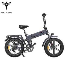 ENGINE Pro 48V16Ah Fat Tire 750W Electric Bike Hydraulic Oil Brake Mountain Electric Bicycle (Color: Grey)