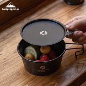 S362 picnic portable snow pull bowl steamer lattice steam drawer outdoor camping picnic stainless steel small dumpling steamer (Type: BKS-SG-Titanium Plated Bowl Cover)
